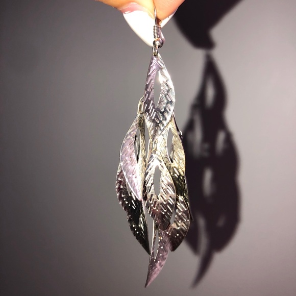 Silver Drop Earrings - Picture 2 of 2